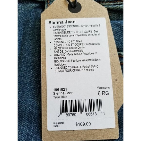 PRANA Women's Sienna Hiking Jeans True Blue Stretch Denim Size 6 Reg - Picture 12 of 12